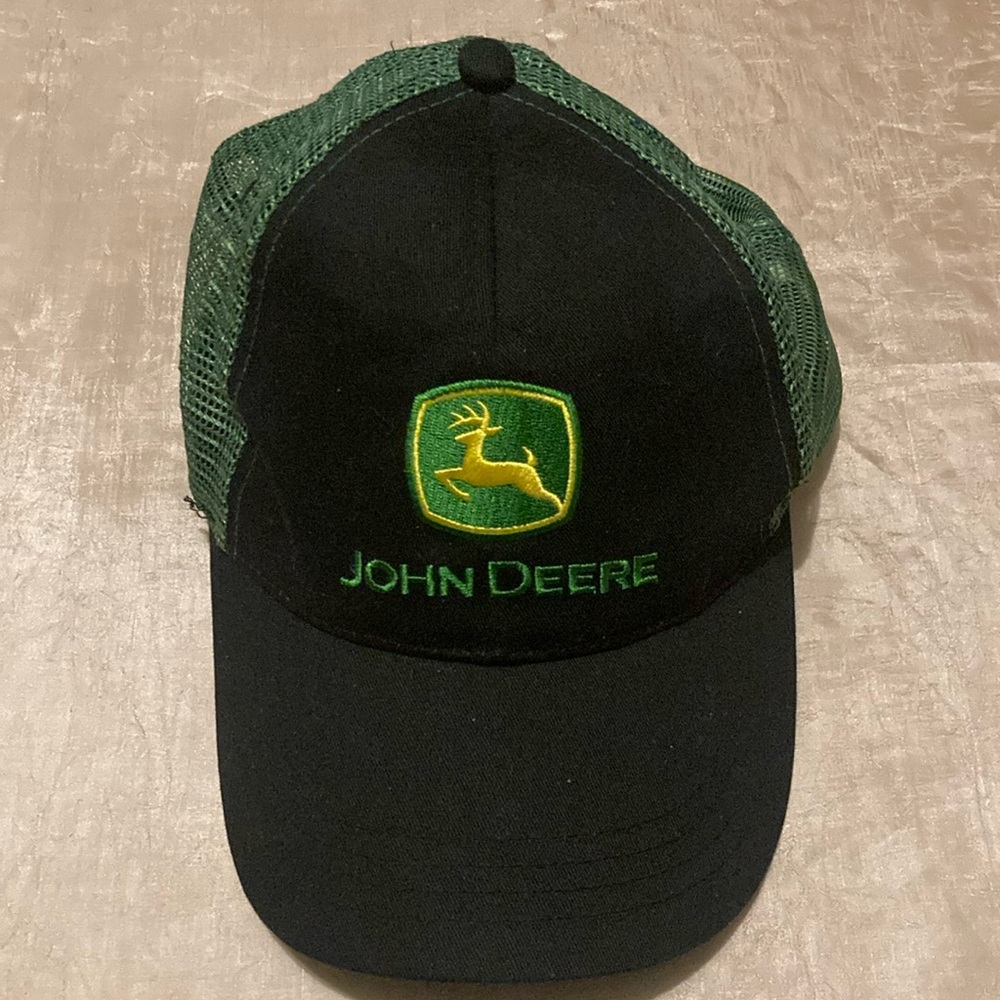 John Deere Adjustable Green/Black Trucker Hat